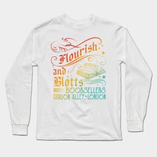 Flourish. And Blotts Booksellers Diagon Alley London Long Sleeve T-Shirt